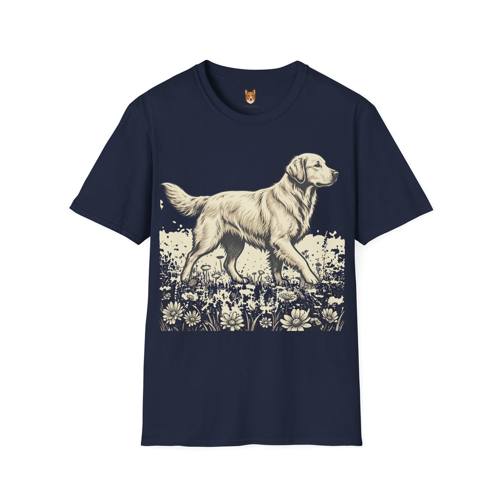 Golden Retriever x Flower Fields - T-Shirt