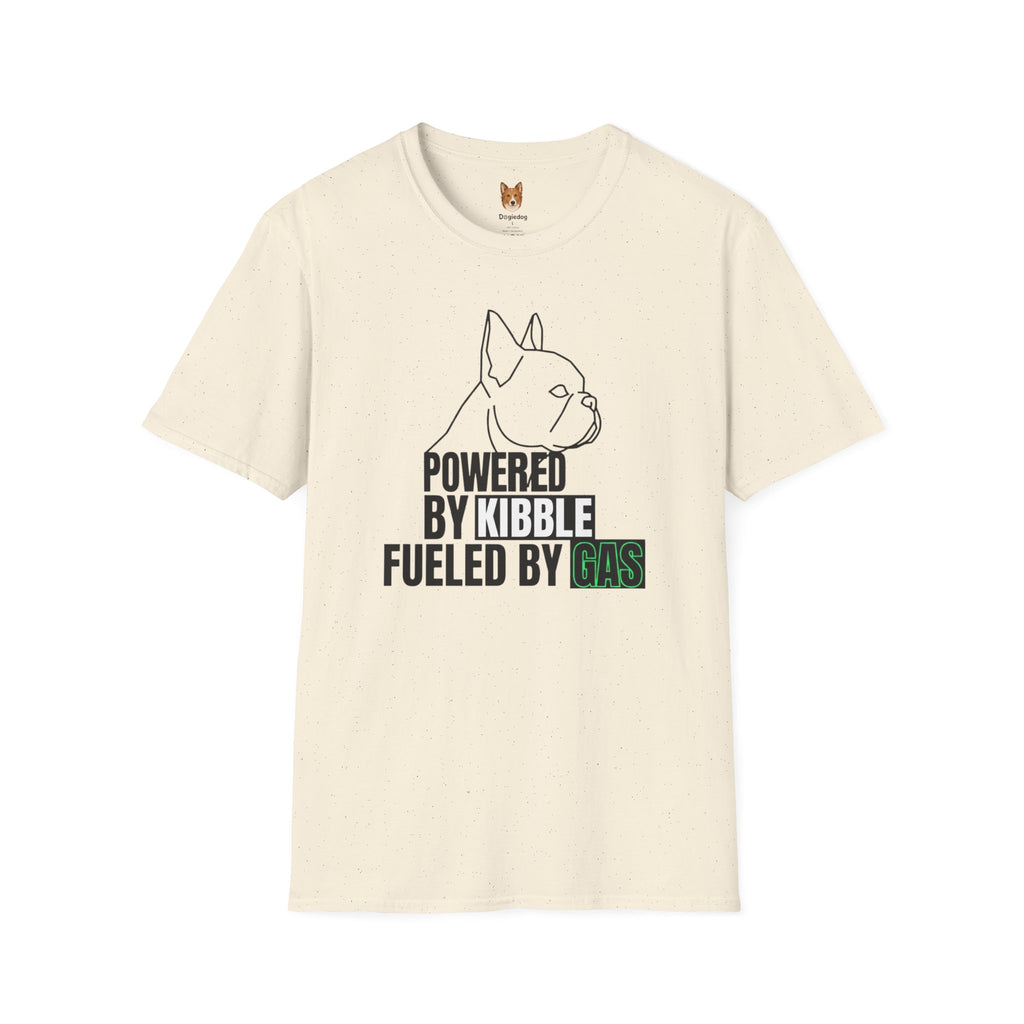 French Bulldog x Powered by Kibble, Fueled by Gas - T-Shirt