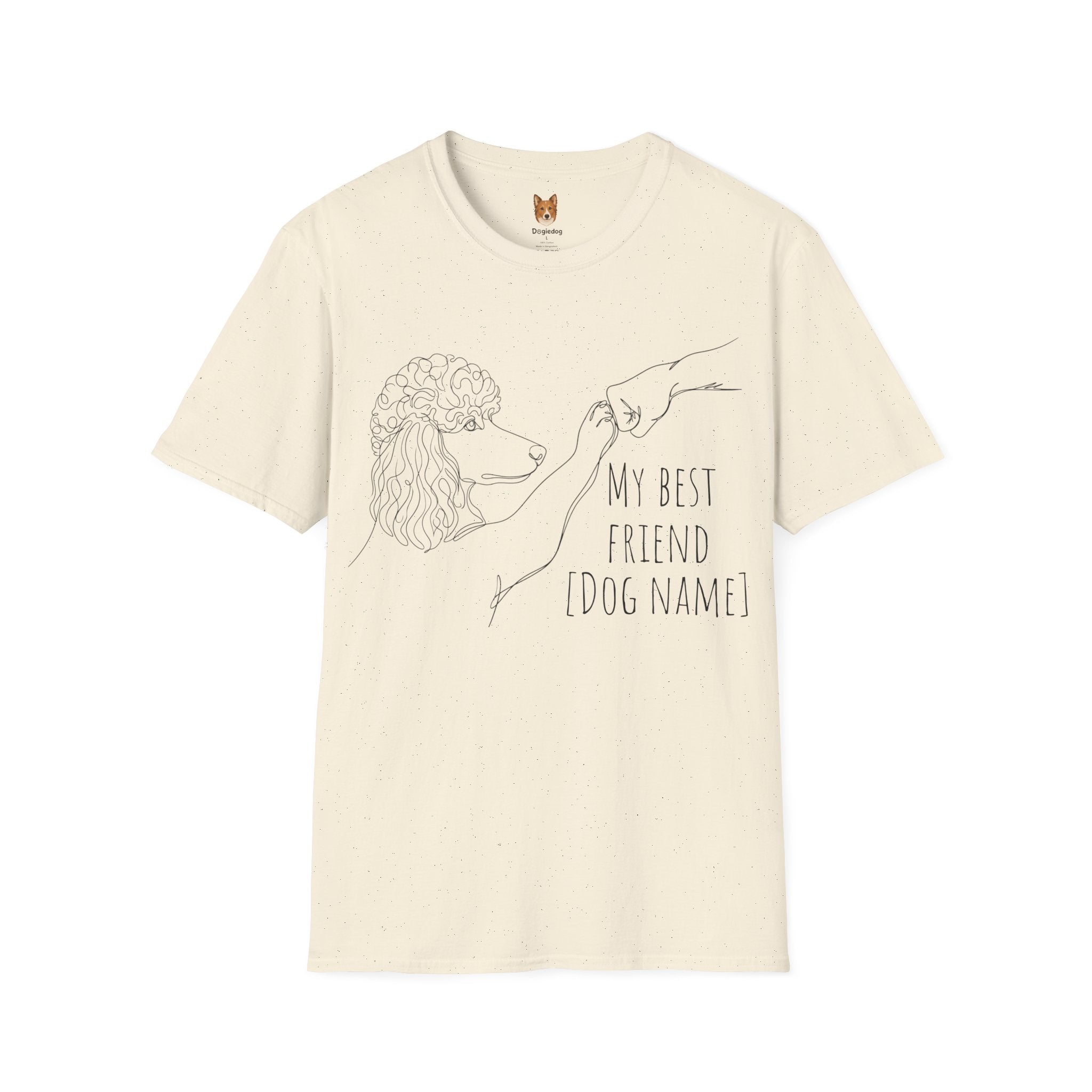 Poodle x Line Art x Fist Bump x My Best Friend - T-Shirt