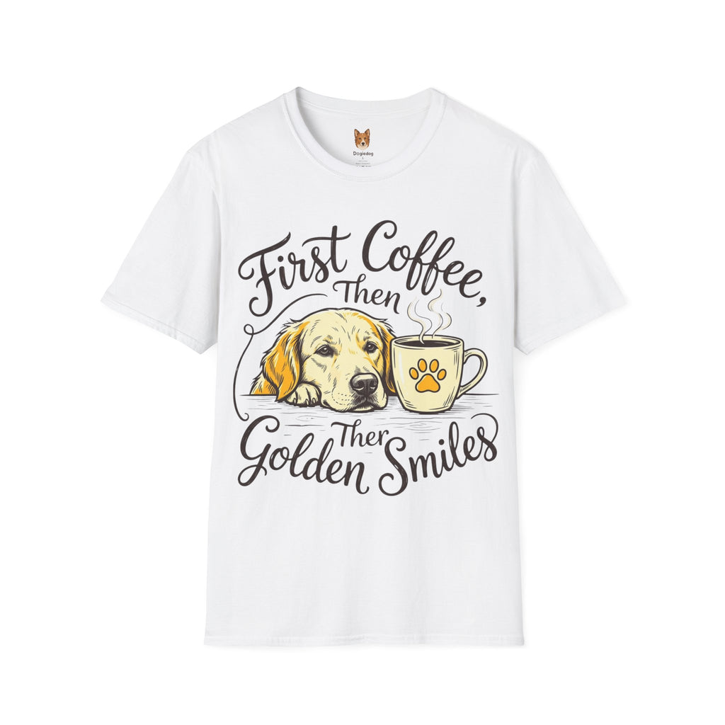 Golden Retriever x First Coffee - T-Shirt