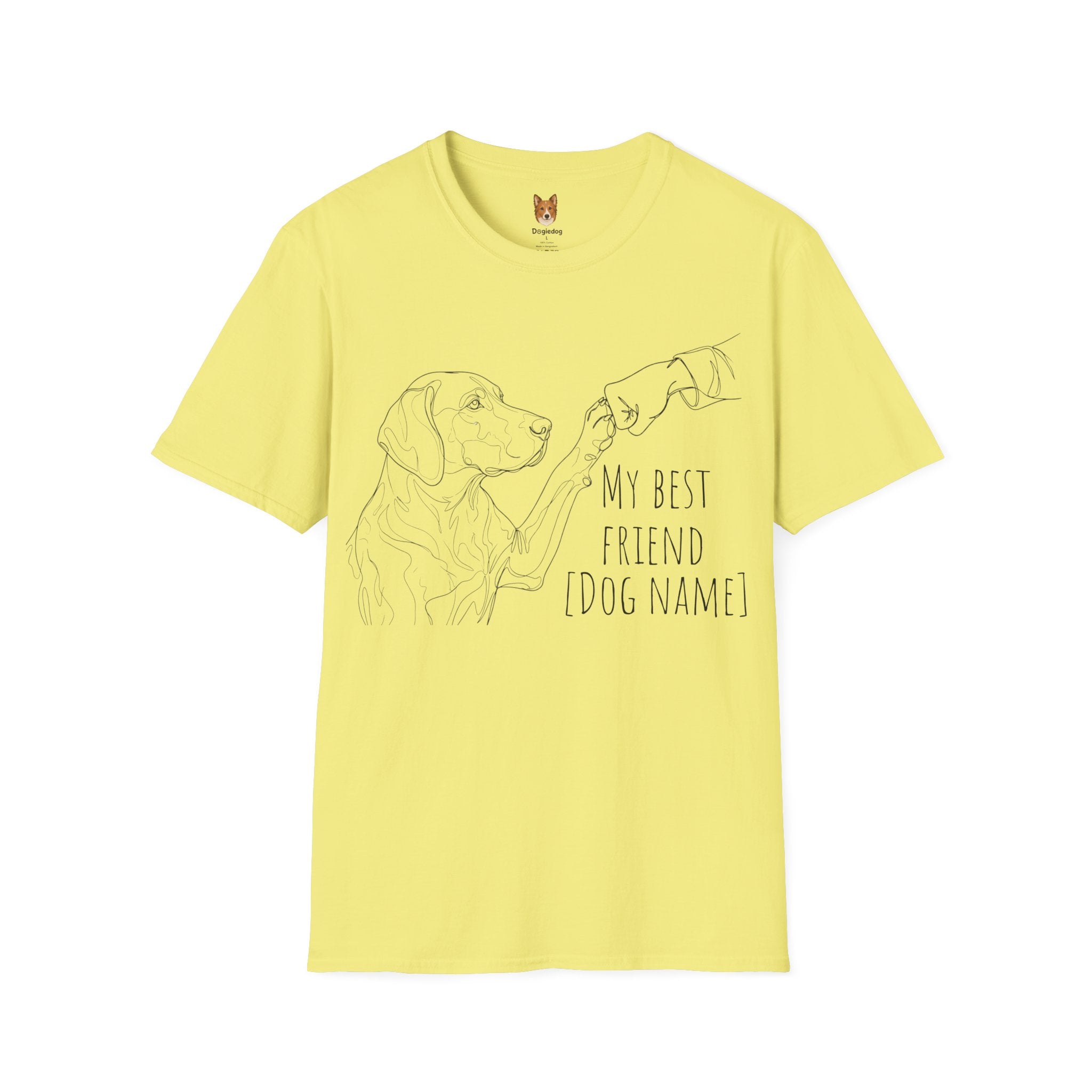 German Shorthaired Pointer x Line Art x Fist Bump x My Best Friend - T-Shirt