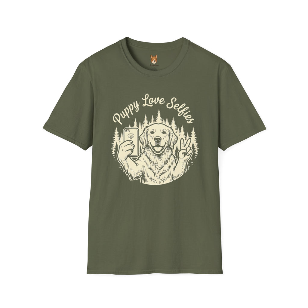 Golden Retriever x Puppy Loves Selfies - T-Shirt