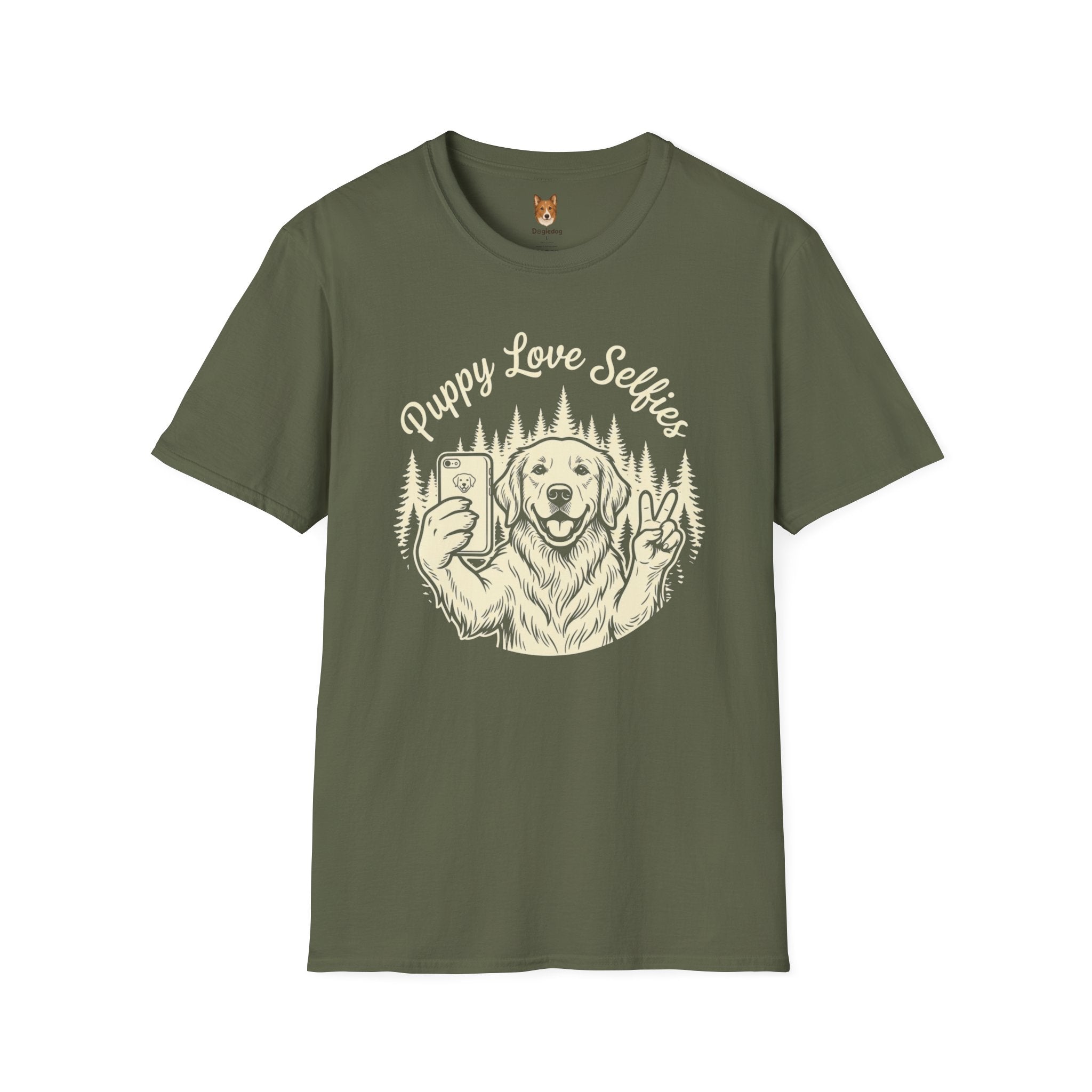 Golden Retriever x Puppy Loves Selfies - T-Shirt