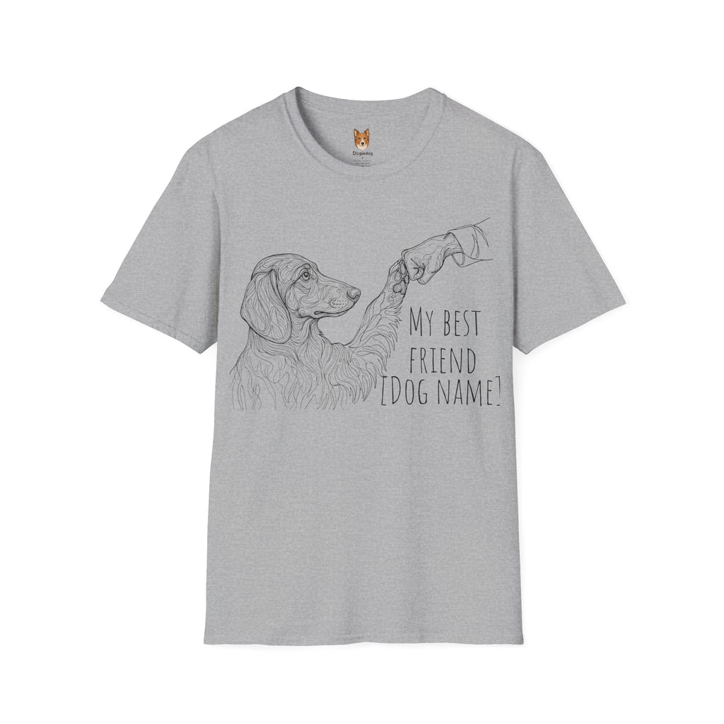 Dachshund x Line Art x Fist Bump x My Best Friend - T-Shirt