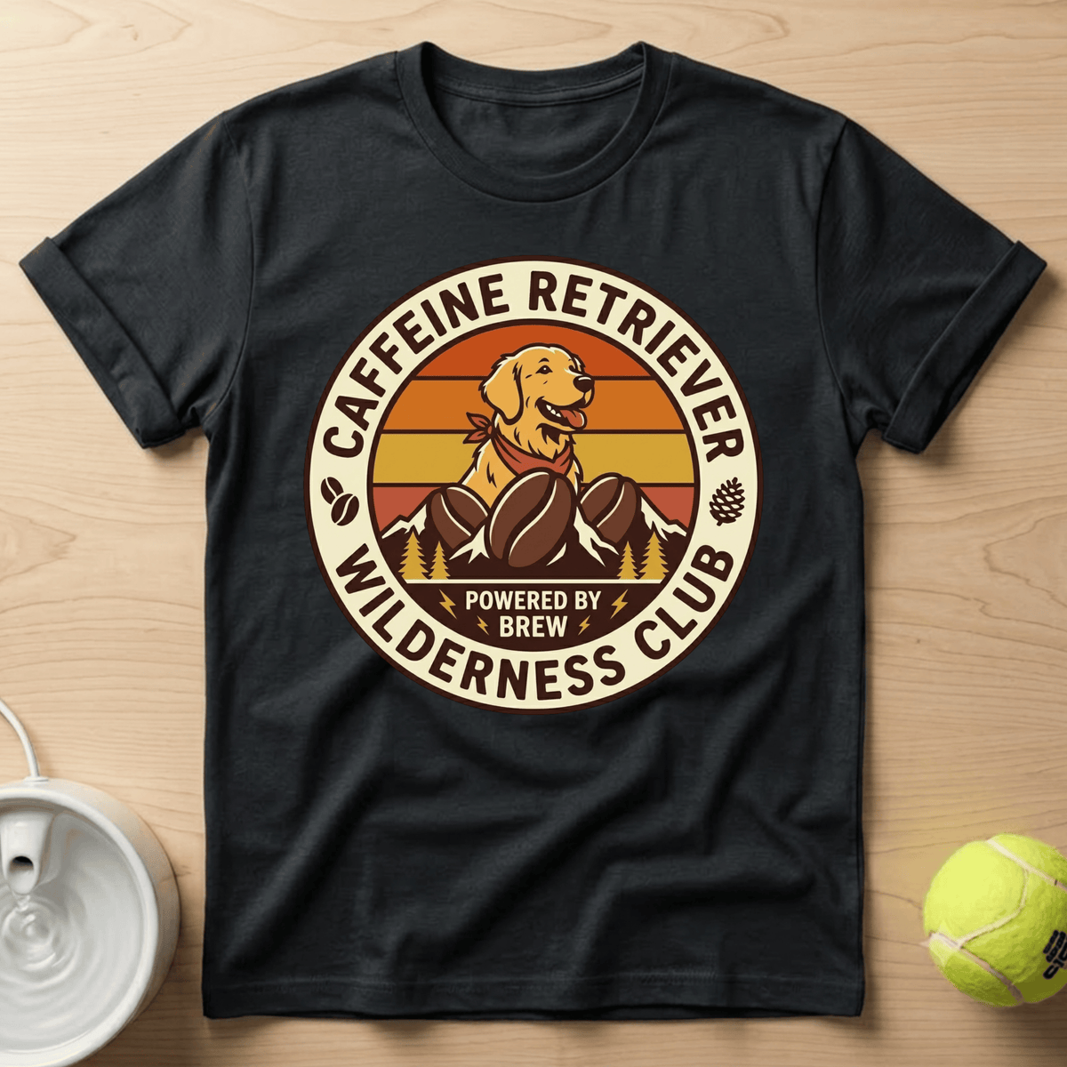 Golden Retriever x Caffeine Retriever - T-Shirt