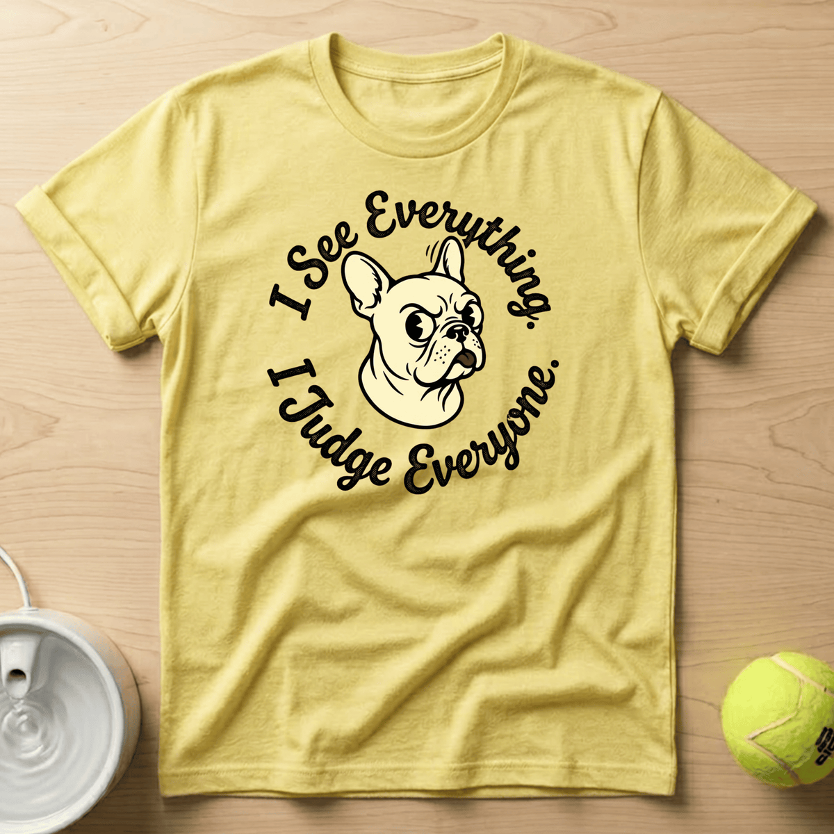 French Bulldog x I See Everything, I Judge Everything - T-Shirt