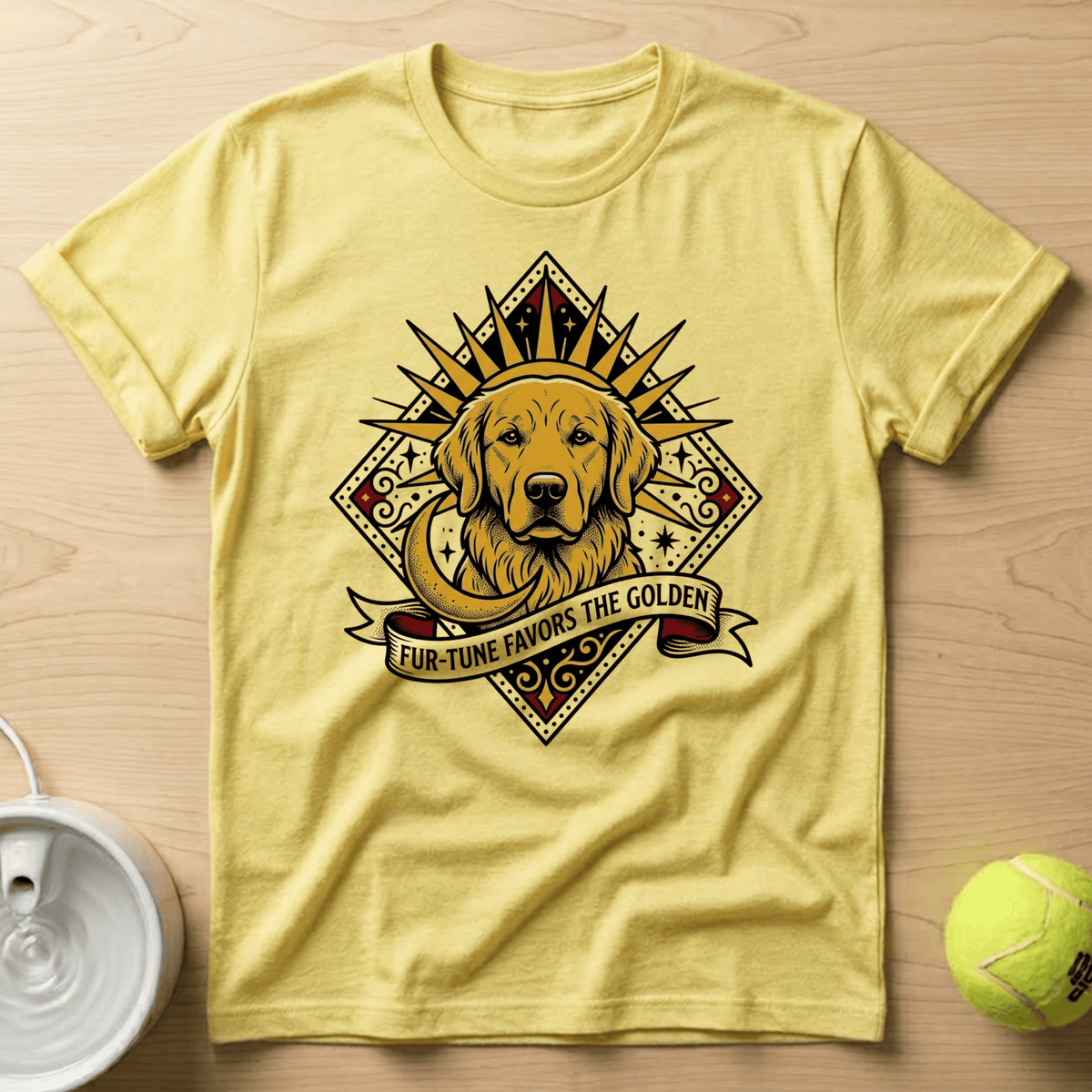 Golden Retriever x Furtune Favors the Golden - T-Shirt