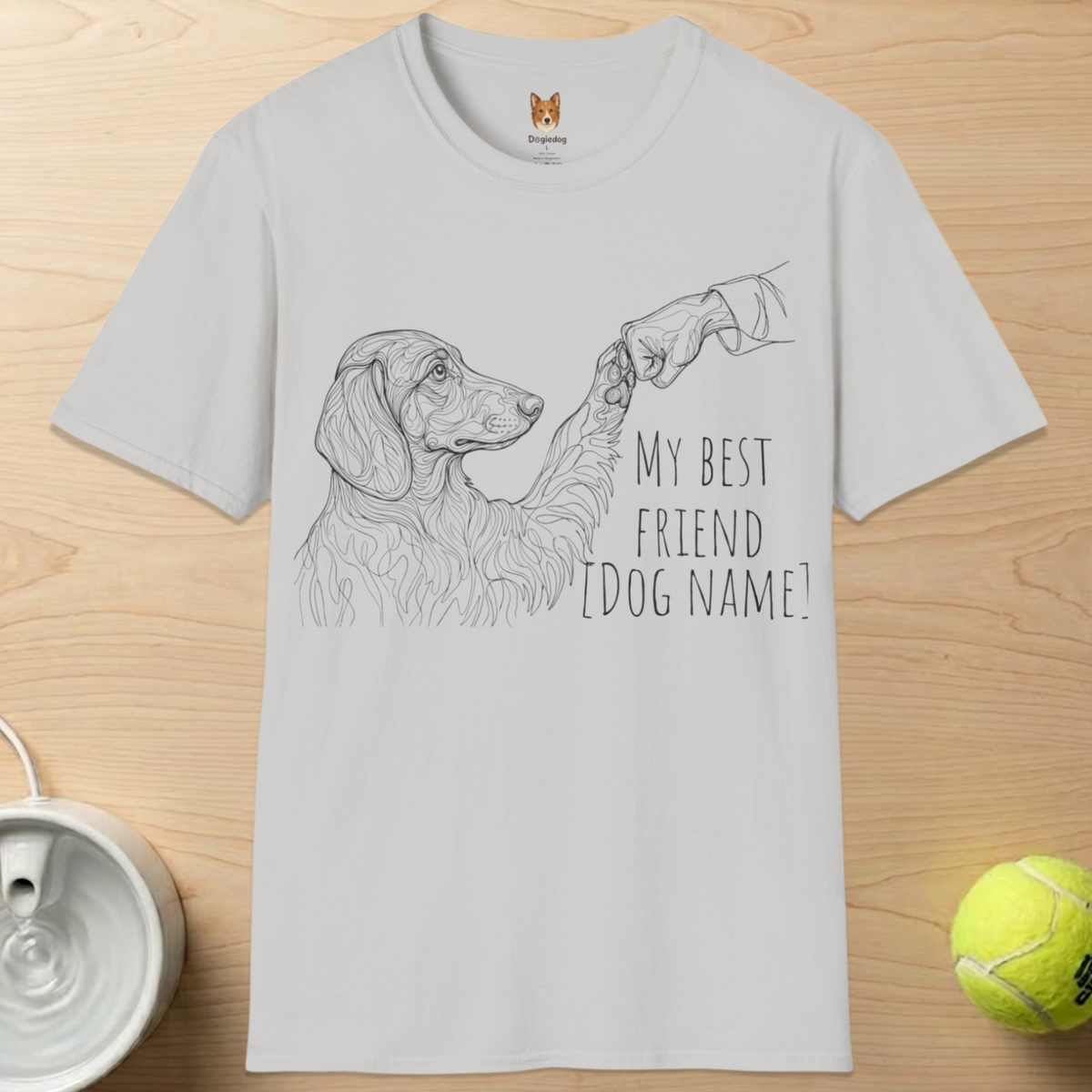 Personalize Dachshund x Best Friend Paw Bump- T-Shirt
