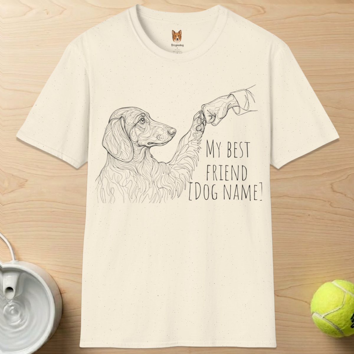 Personalize Dachshund x Best Friend Paw Bump- T-Shirt