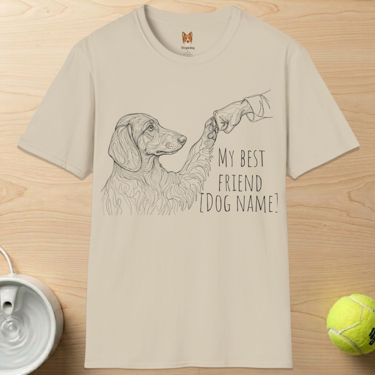 Personalize Dachshund x Best Friend Paw Bump- T-Shirt