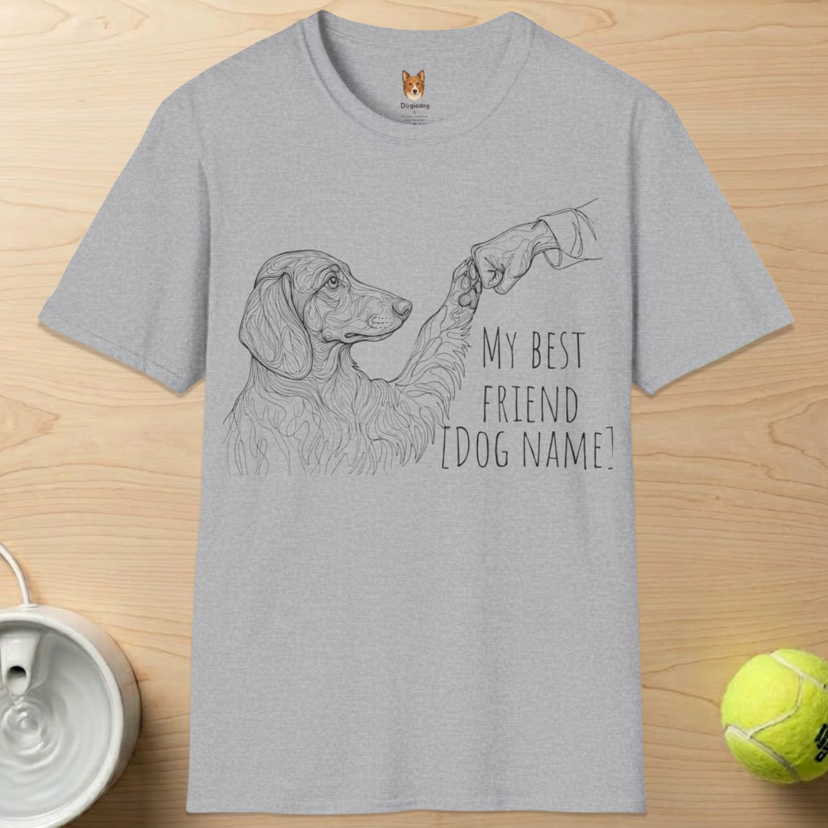 Personalize Dachshund x Best Friend Paw Bump- T-Shirt