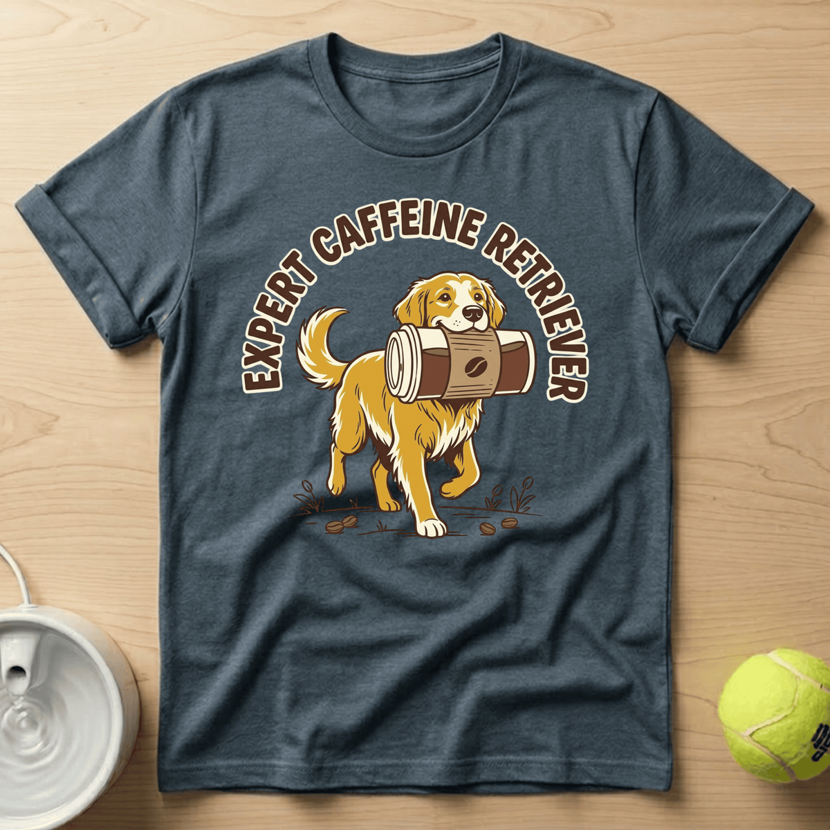 Golden Retriever x Caffeine Retriever - T-Shirt
