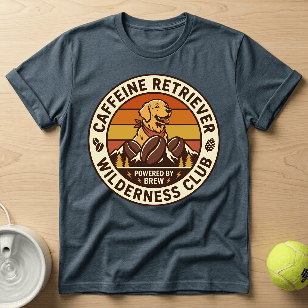 Golden Retriever x Caffeine Retriever - T-Shirt