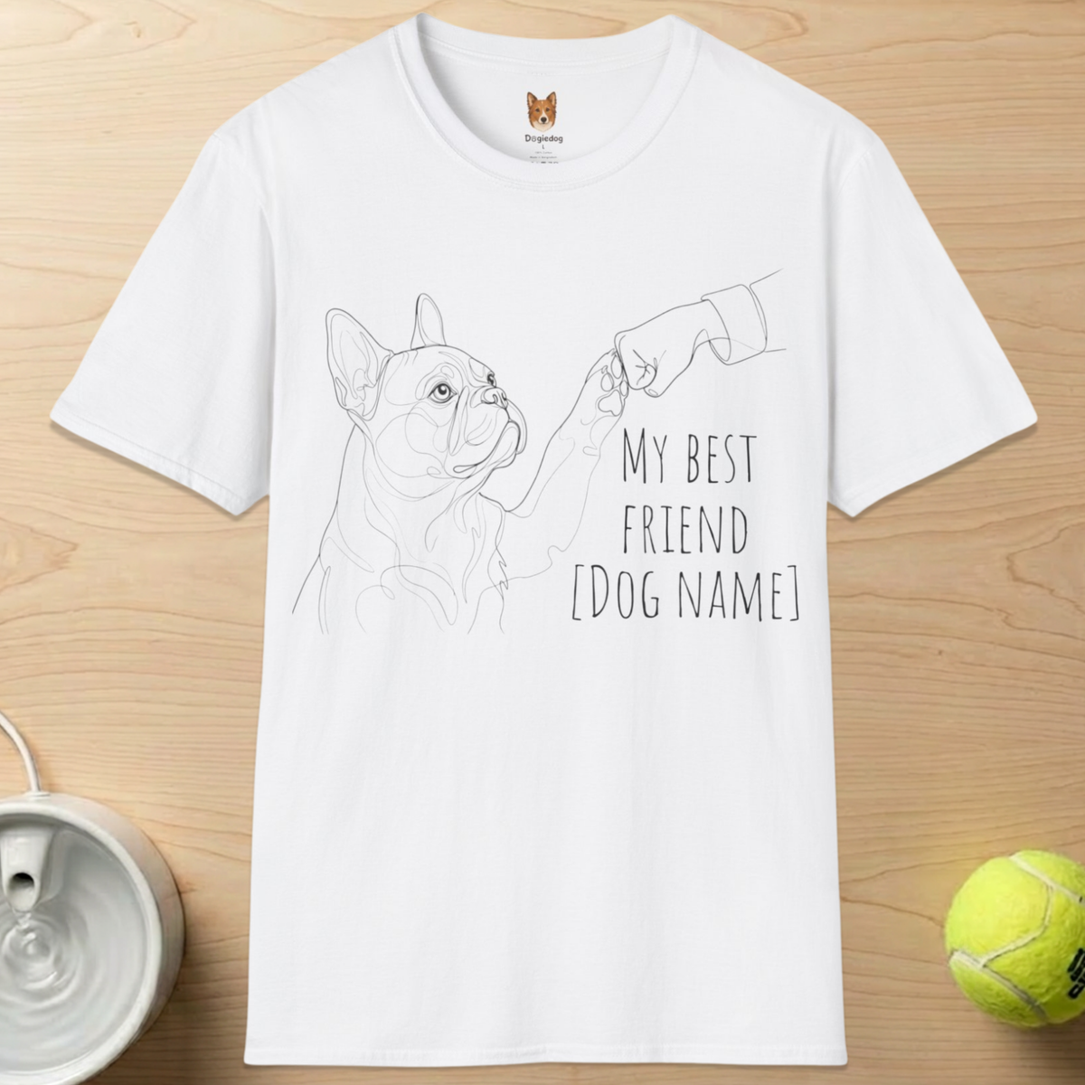 Personalize French Bulldog x Best Friend Paw Bump- T-Shirt