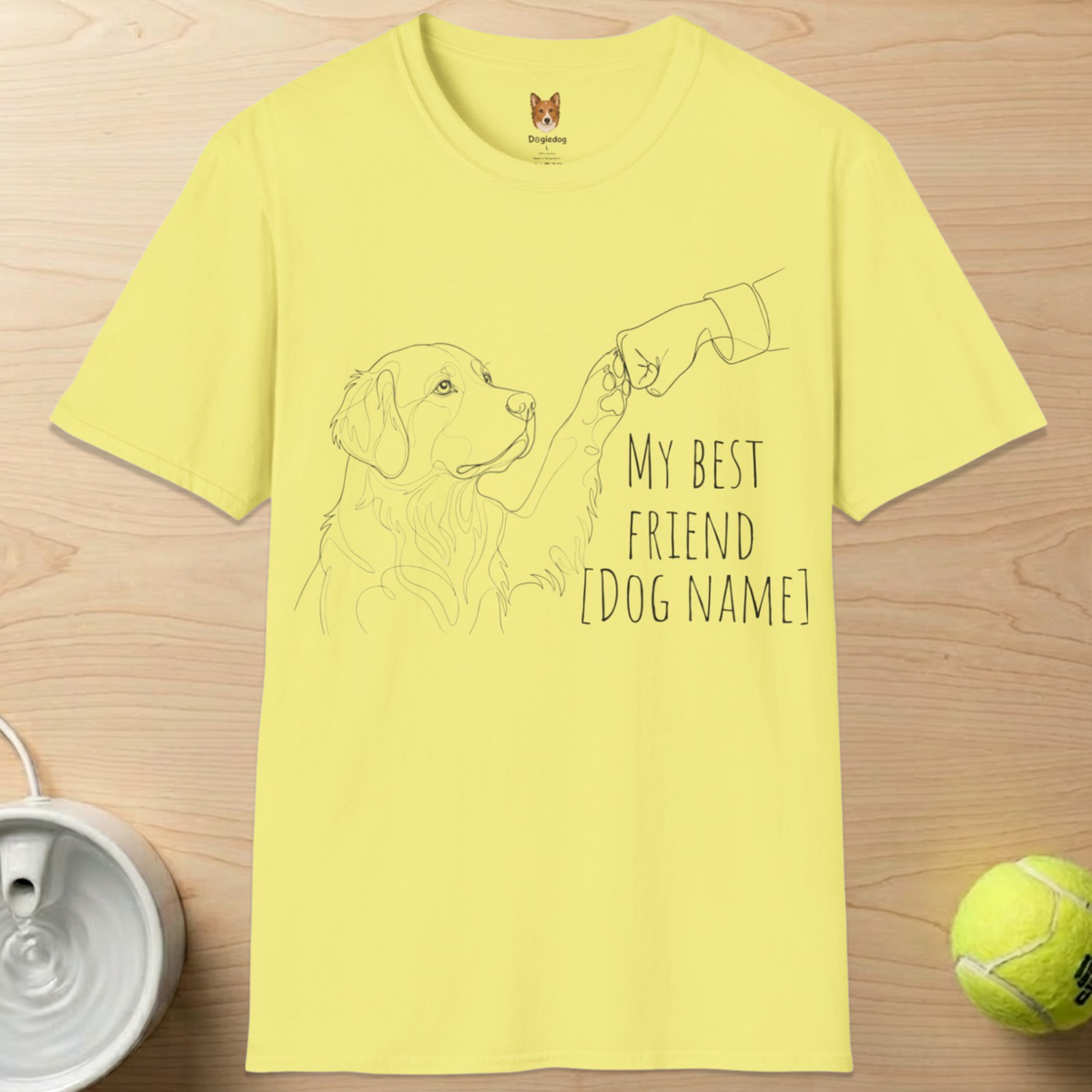 Personalize Golden Retriever x Best Friend Paw Bump- T-Shirt