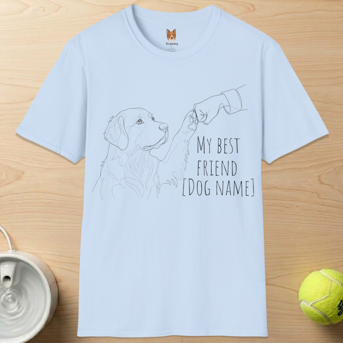 Personalize Golden Retriever x Best Friend Paw Bump- T-Shirt