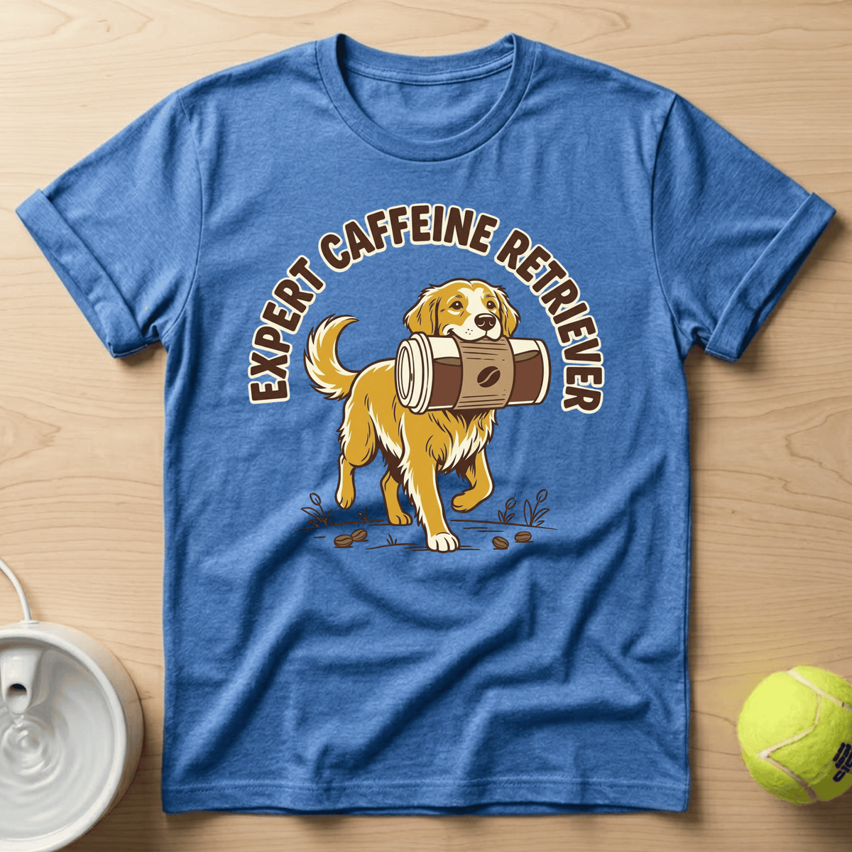 Golden Retriever x Caffeine Retriever - T-Shirt
