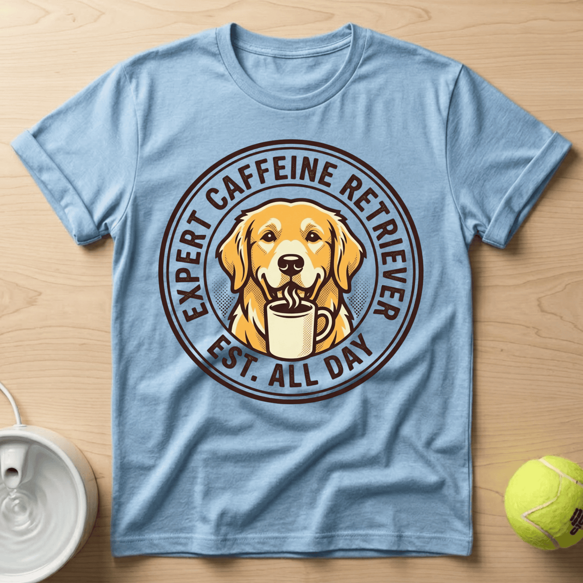 Golden Retriever x Caffeine Retriever - T-Shirt