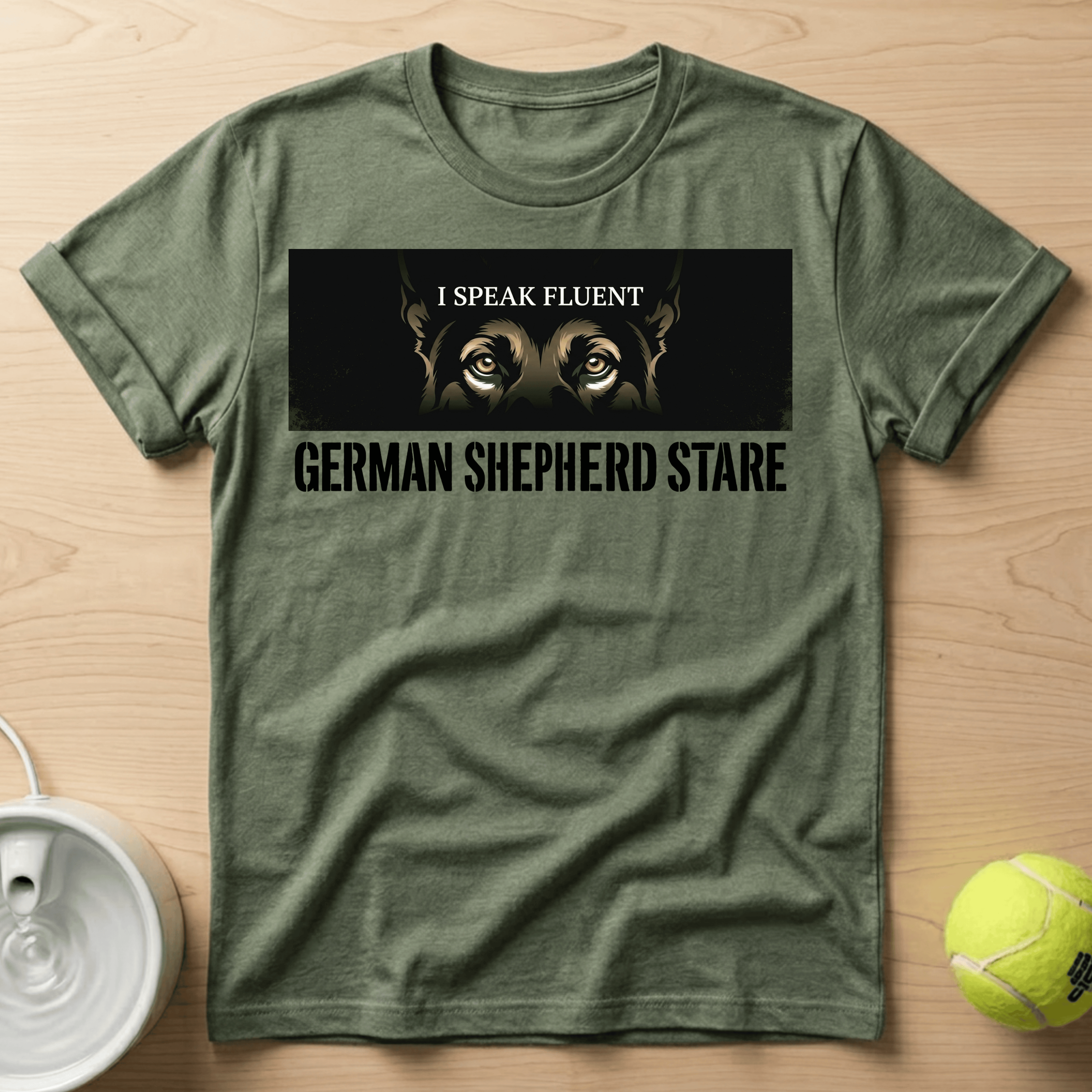 German Shepherd x I Speak Fluent - T Shirt