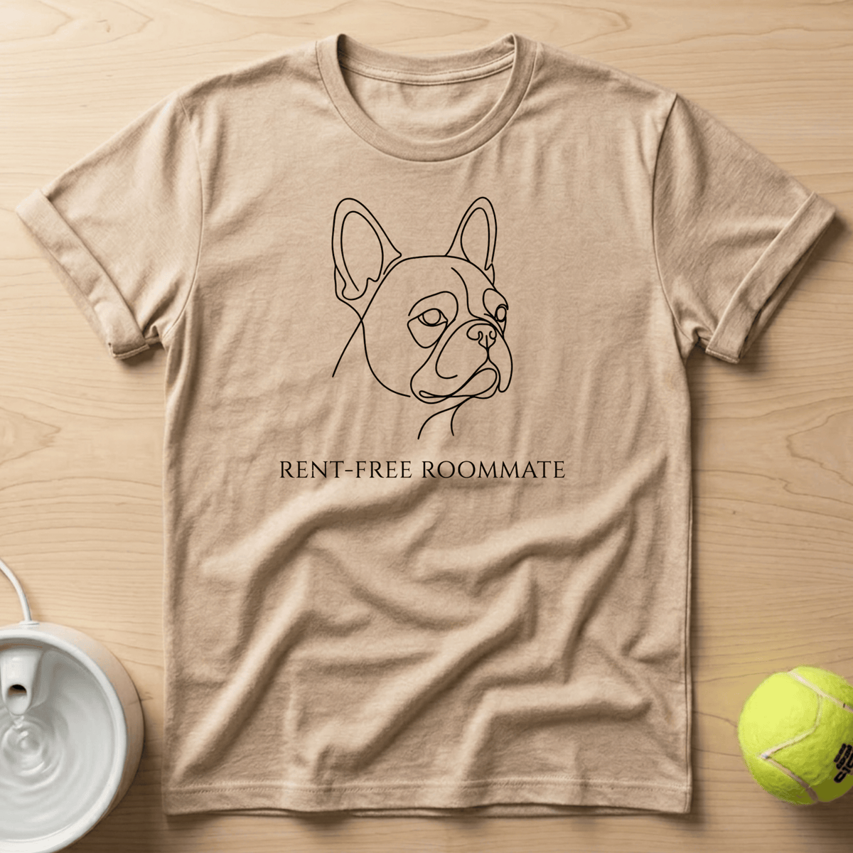 French Bulldog x Rent Free Roommate - T-Shirt
