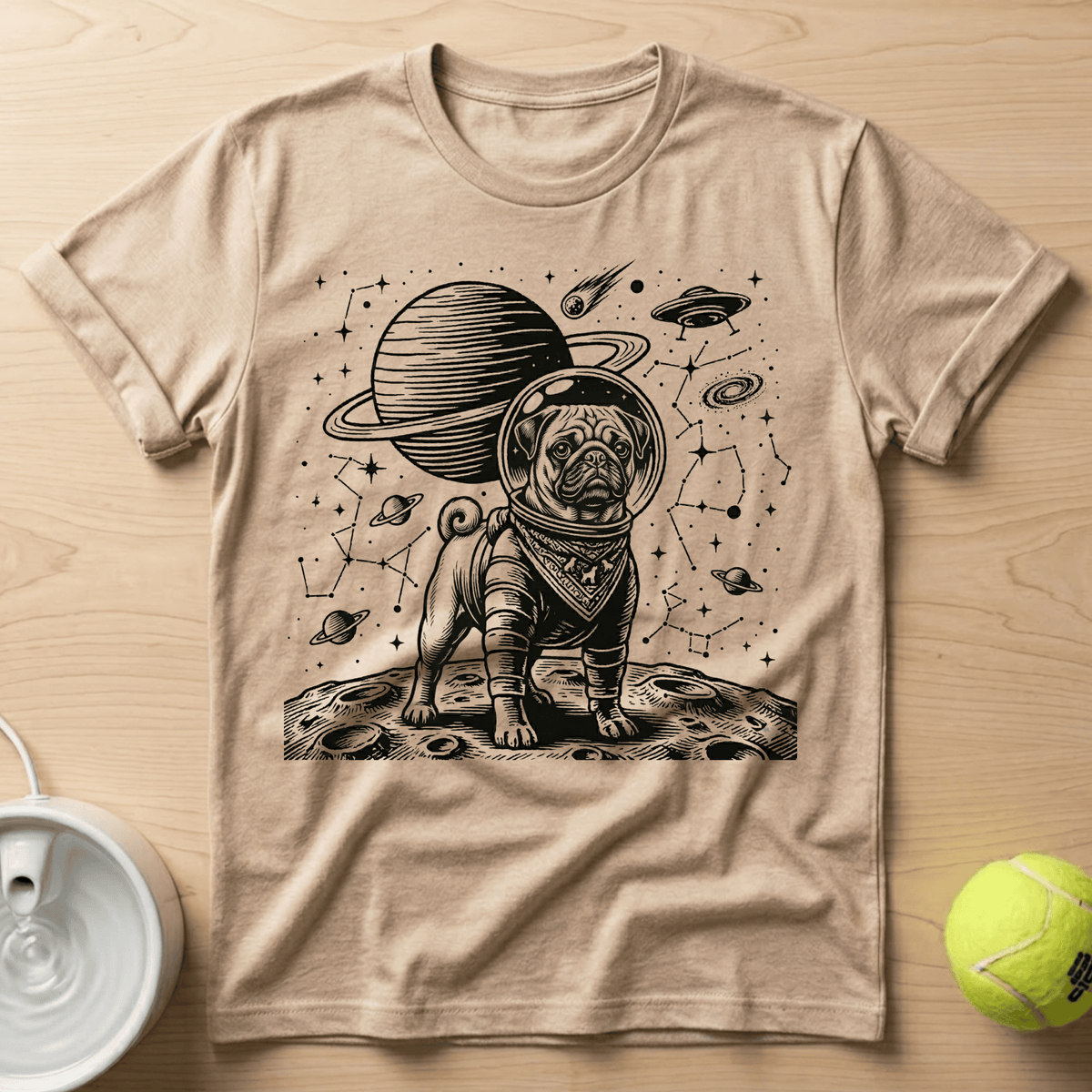 Pug x Astronaut - T-Shirt