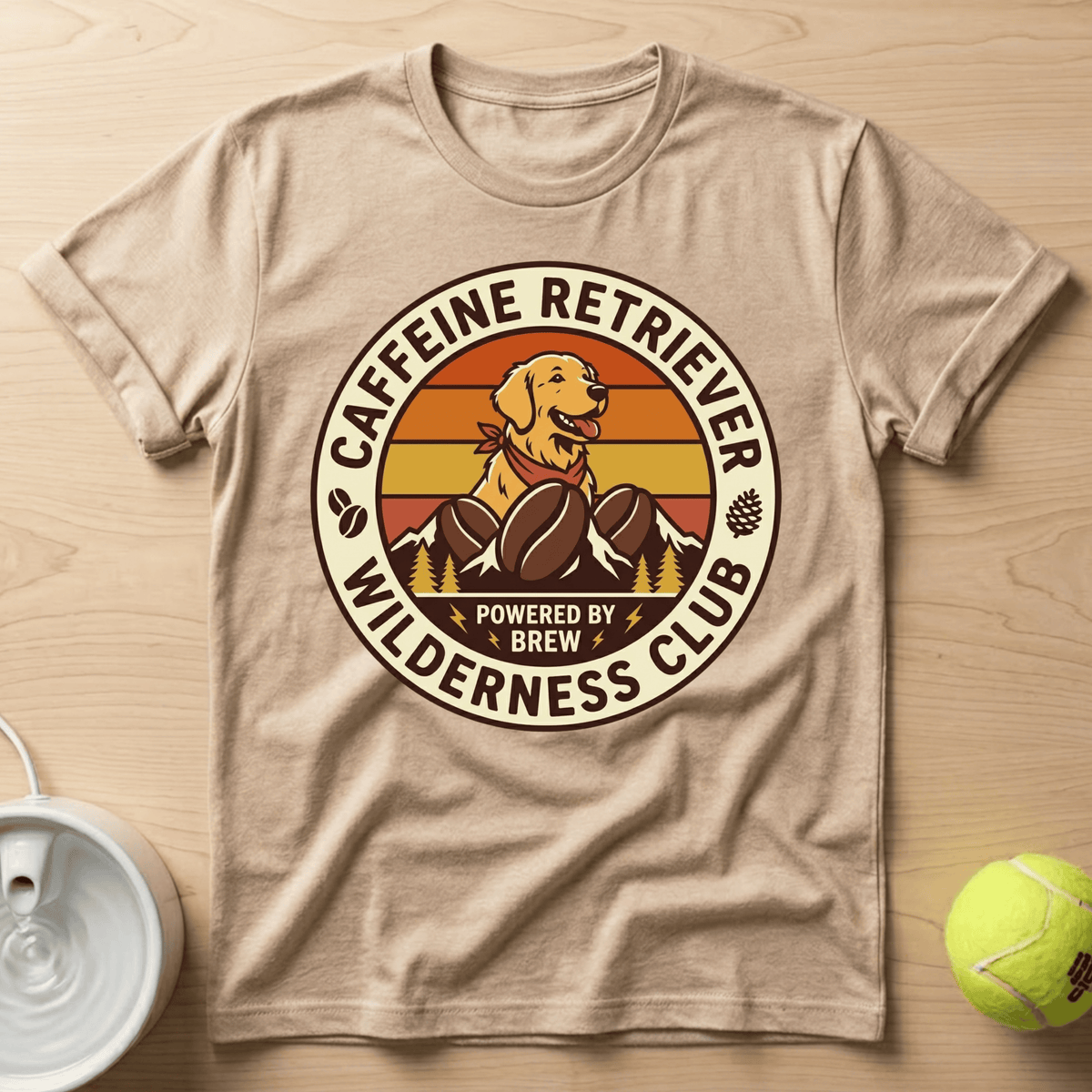 Golden Retriever x Caffeine Retriever - T-Shirt