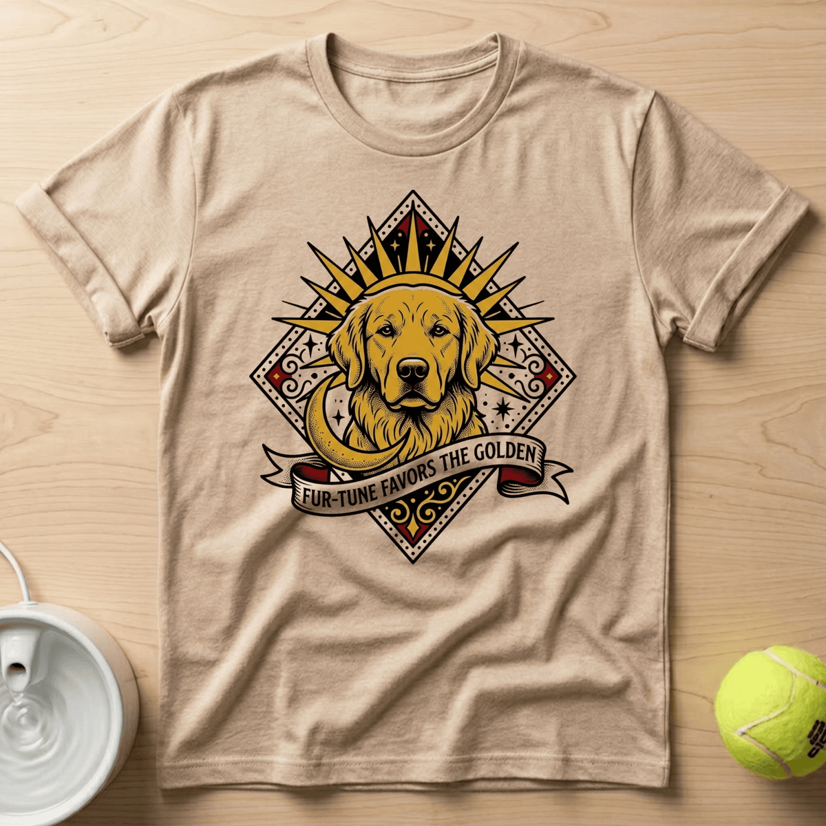 Golden Retriever x Furtune Favors the Golden - T-Shirt