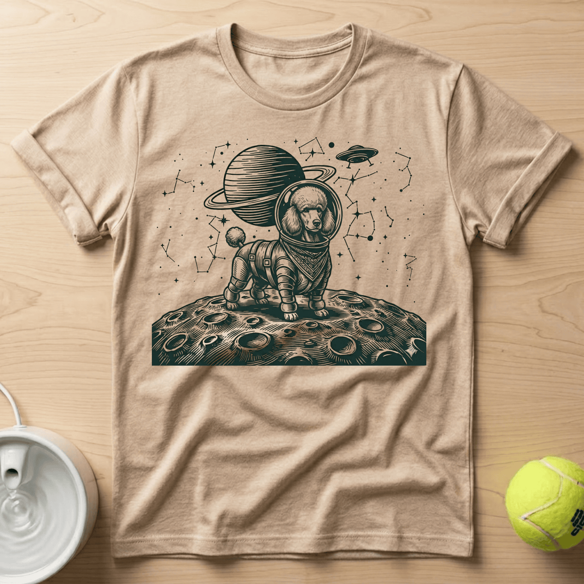 Poodle x Astronaut - T-Shirt