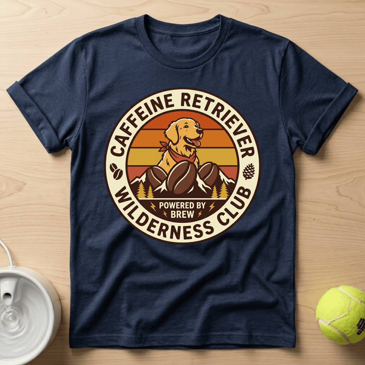 Golden Retriever x Caffeine Retriever - T-Shirt