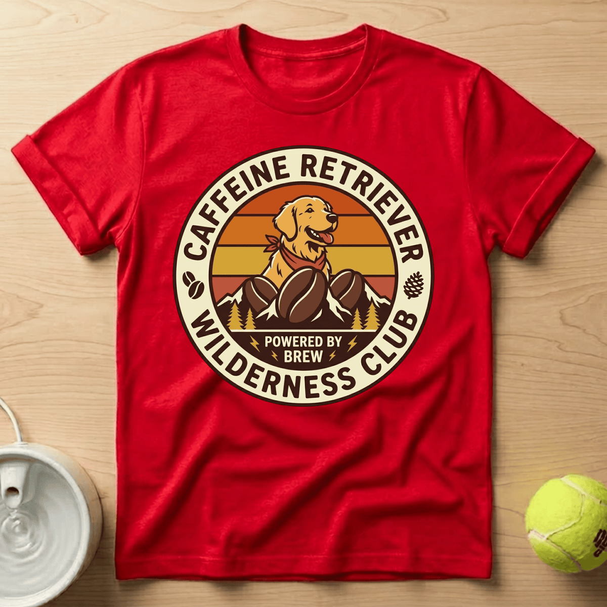 Golden Retriever x Caffeine Retriever - T-Shirt