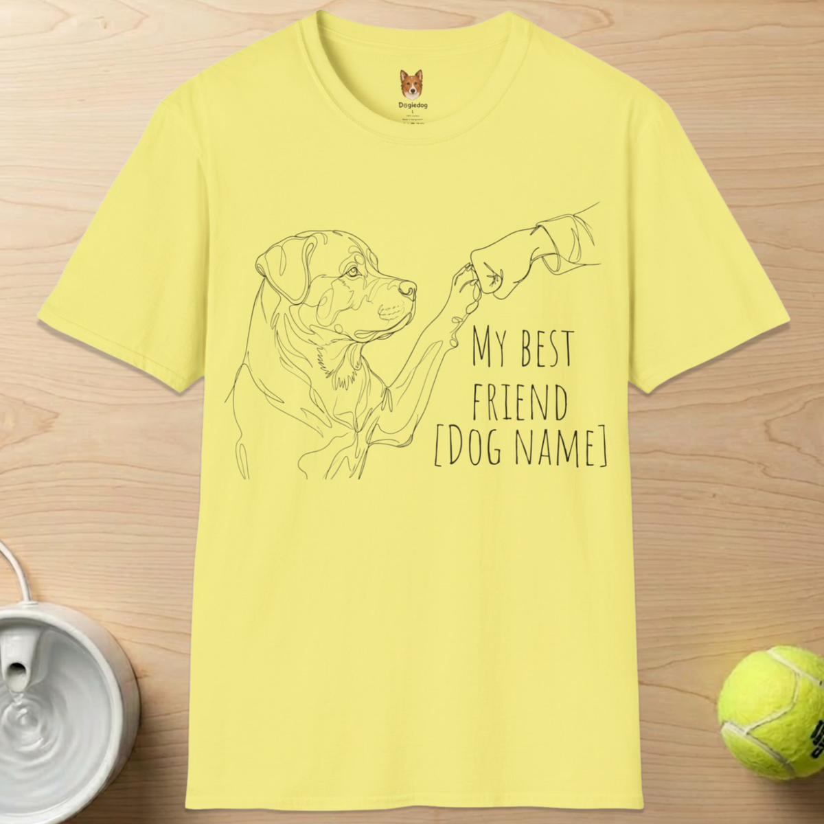 Personalize Rottweiler x Best Friend Paw Bump- T-Shirt