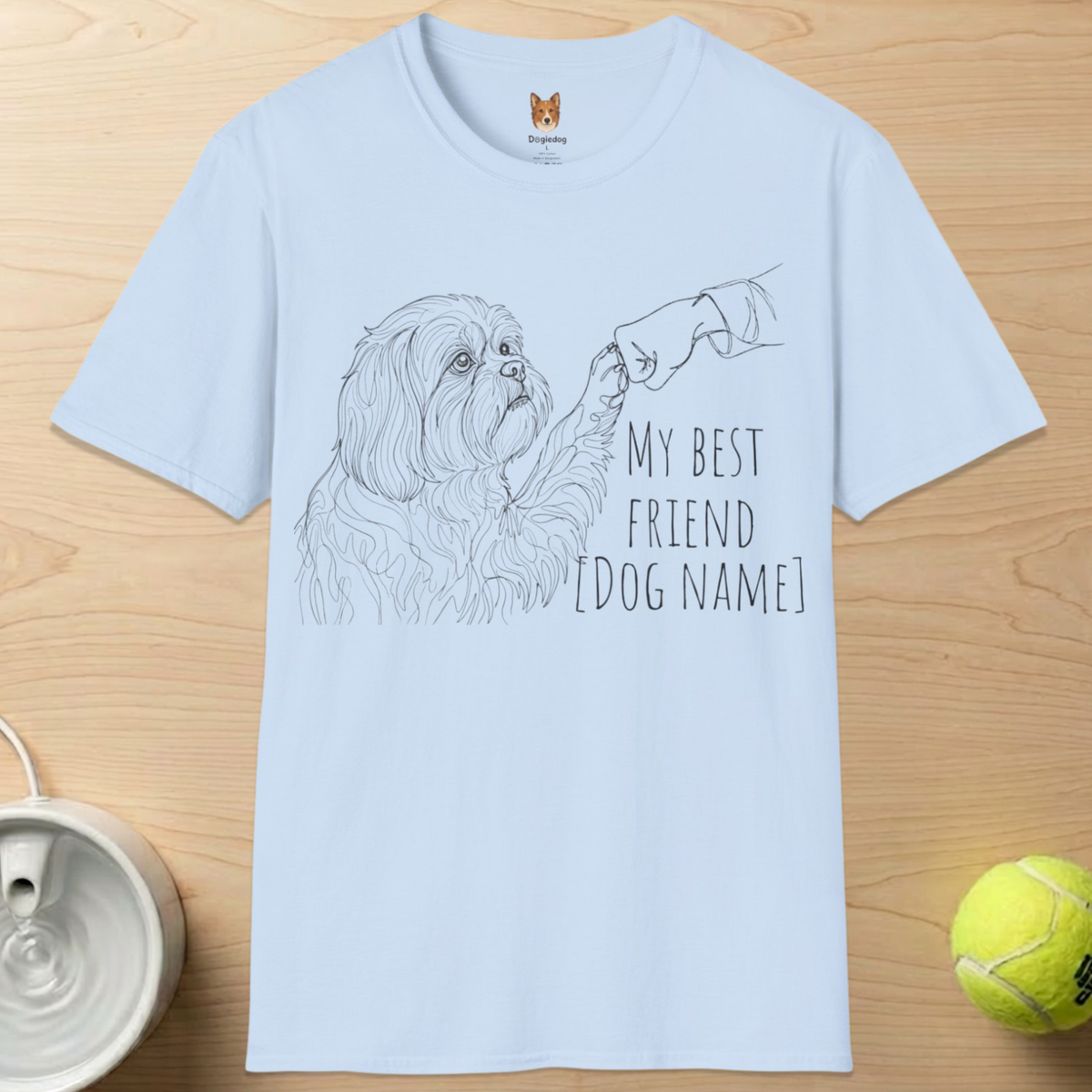 Personalize Shih Tzu x Best Friend Paw Bump- T-Shirt