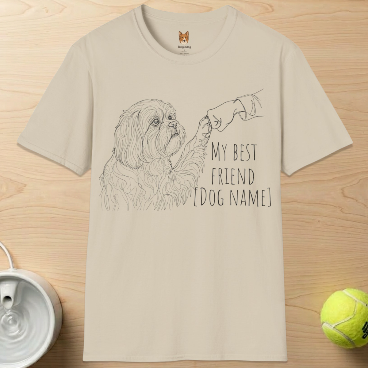 Personalize Shih Tzu x Best Friend Paw Bump- T-Shirt