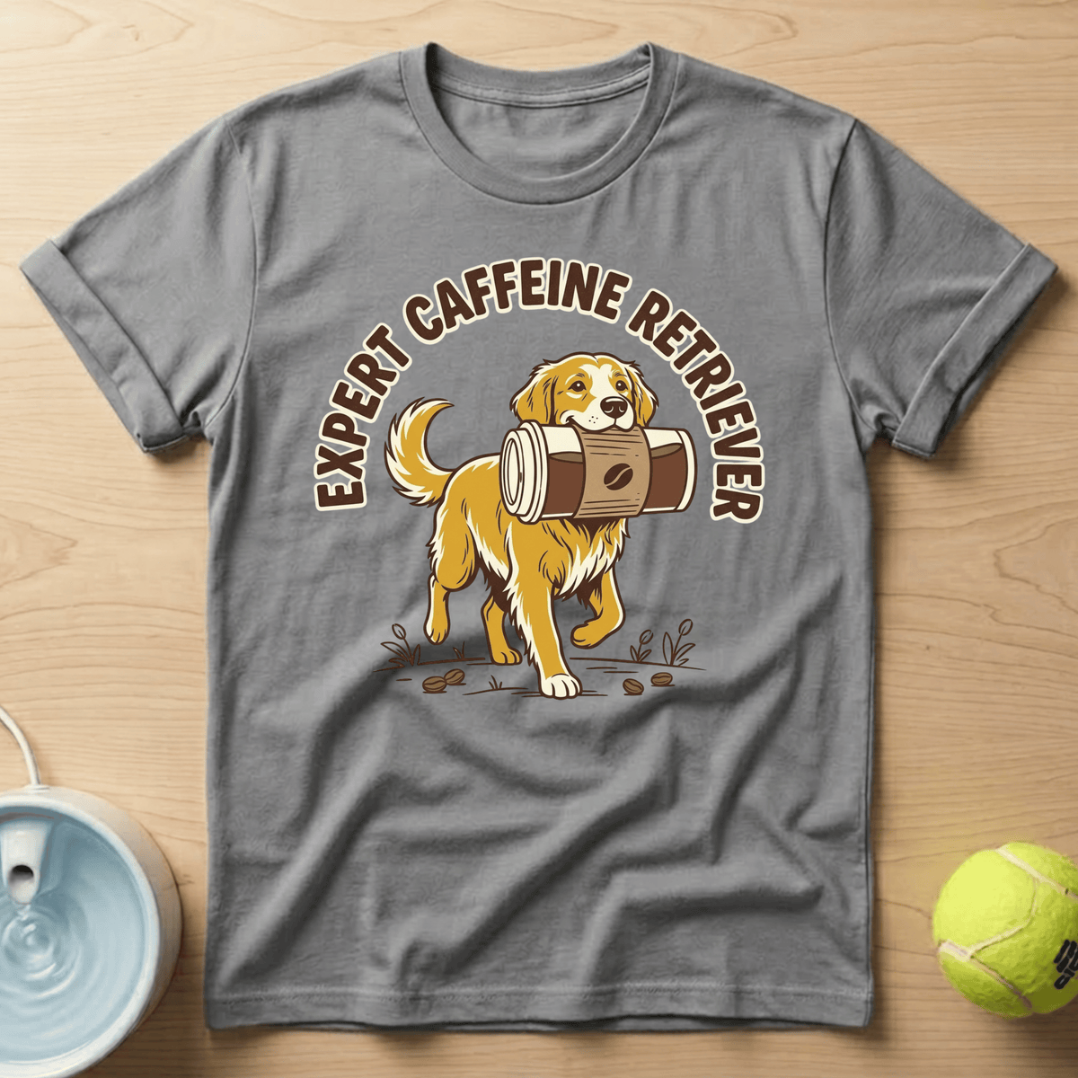 Golden Retriever x Caffeine Retriever - T-Shirt