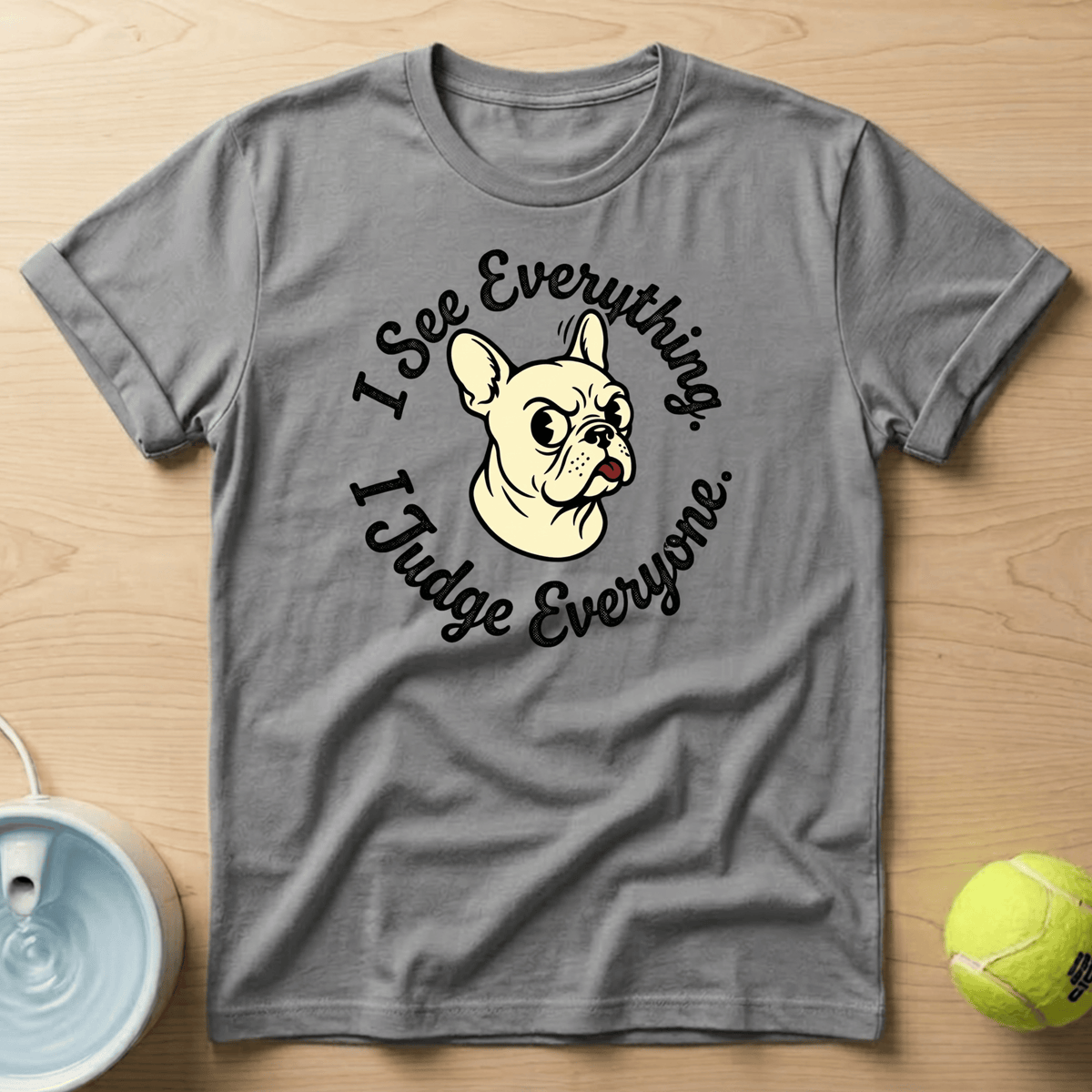 French Bulldog x I See Everything, I Judge Everything - T-Shirt