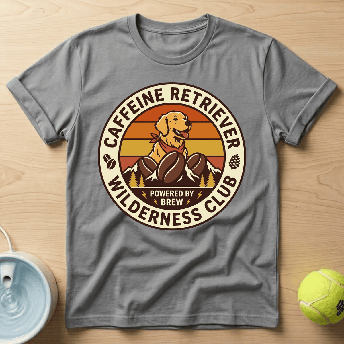 Golden Retriever x Caffeine Retriever - T-Shirt