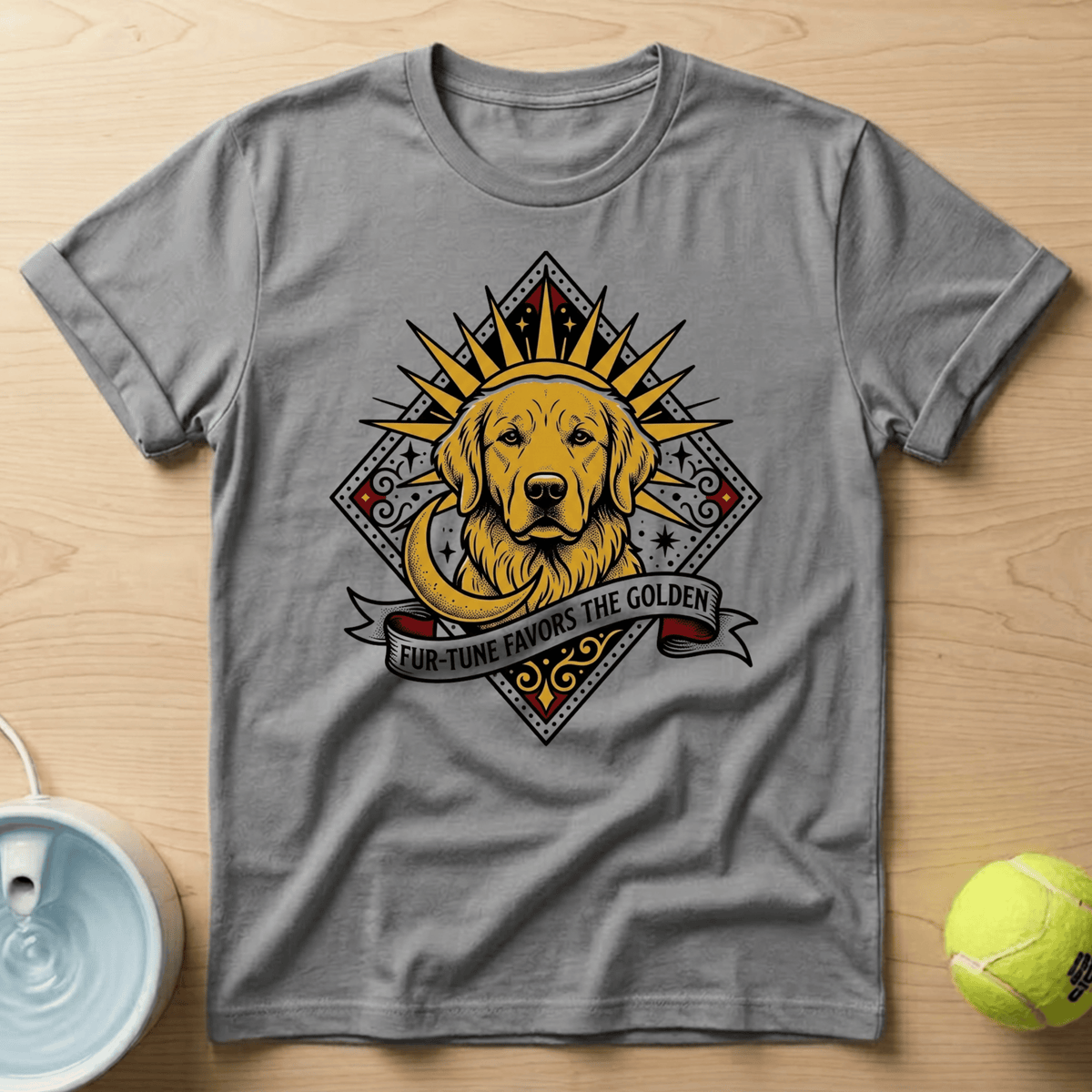 Golden Retriever x Furtune Favors the Golden - T-Shirt