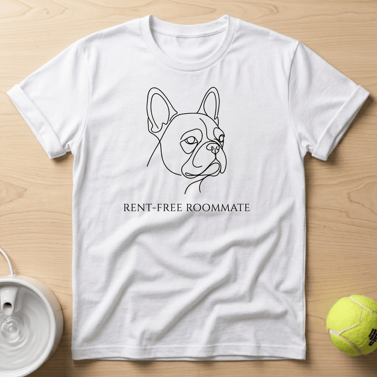 French Bulldog x Rent Free Roommate - T-Shirt