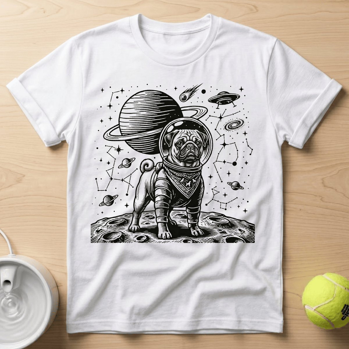 Pug x Astronaut - T-Shirt