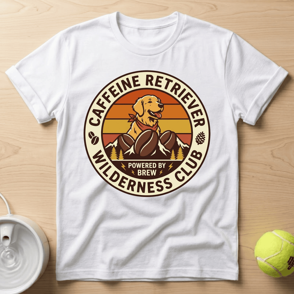 Golden Retriever x Caffeine Retriever - T-Shirt