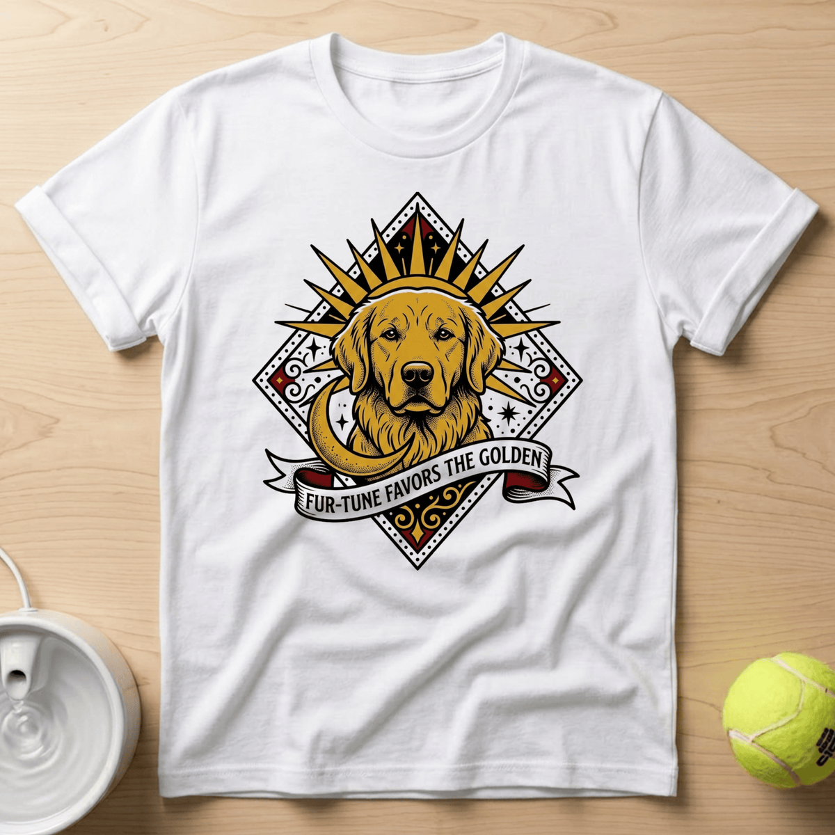 Golden Retriever x Furtune Favors the Golden - T-Shirt