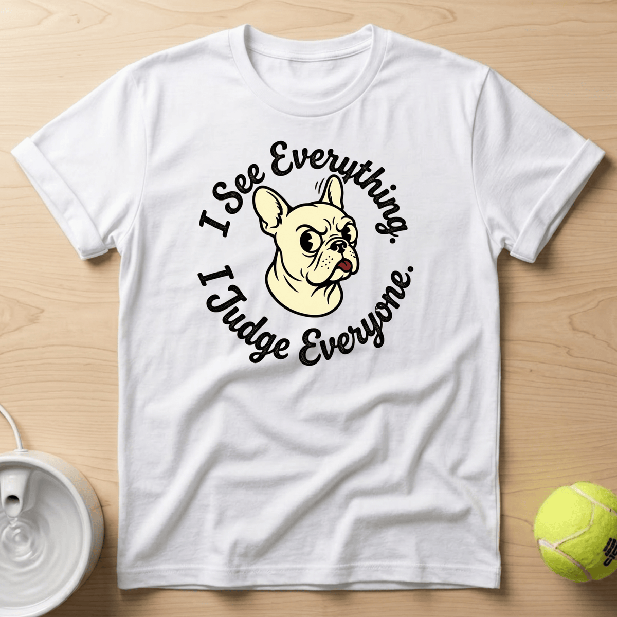 French Bulldog x I See Everything, I Judge Everything - T-Shirt